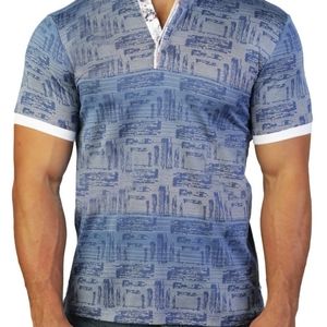 NWT Maceoo Mozart Scribble Tailored Fit Polo Shirt